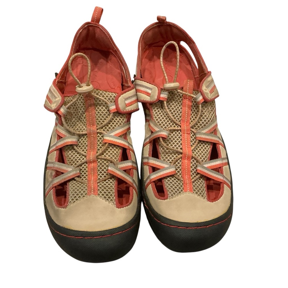 J-41 adventure on Florida vegan sandals beach water shoes tan/pink sz 10